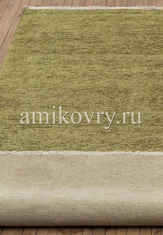 Двусторонний безворсовый ковер из Турции 60330-512 green