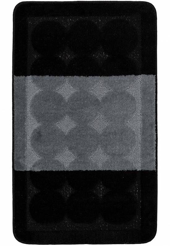 Черно-серый коврик для ванной Edremit 2513 Black