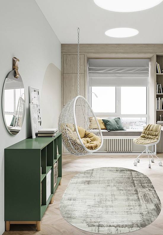 Синтетический бюджетный ковер F237-Gray-Beige