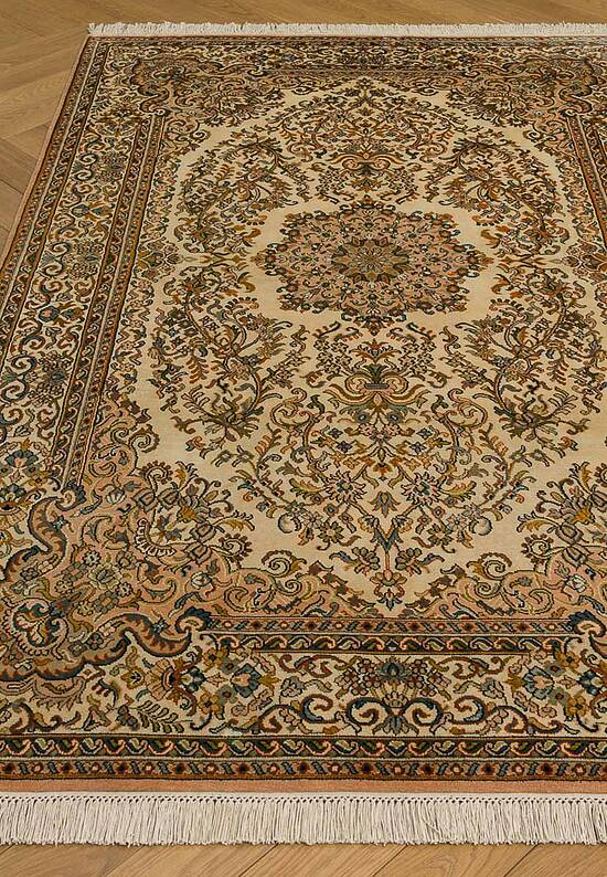 Шелковый ковер ручной работы IIST-GICCK2E2E Kashan Cream