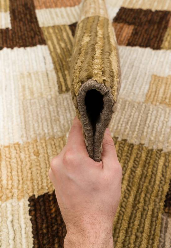 Рельефный ковер ручной работы 7301-beige/brown