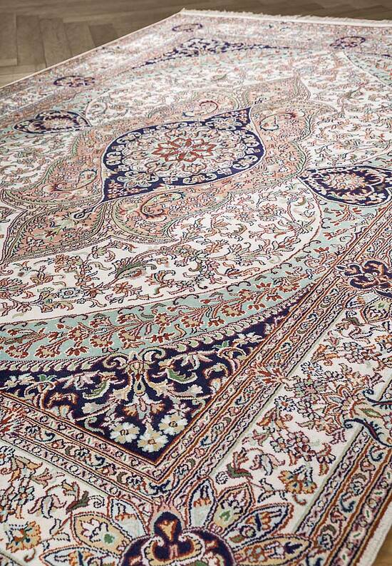 Шелковый ковер ручной работы IIST-GI9CKE92J Kashan Blue