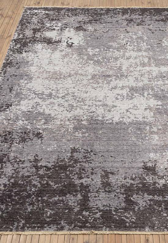 Турецкий винтажный ковер из вискозы TB 02-Grey