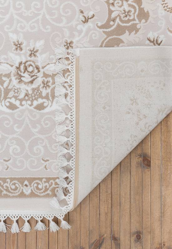 Турецкий синтетический ковер 12675-Cream-1