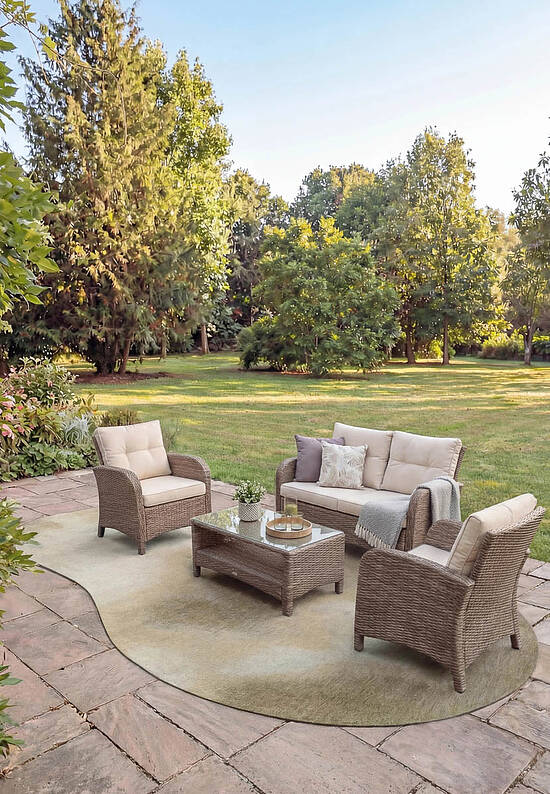 Безворсовый ковер из полиэстера LR6252-L432 outdoor