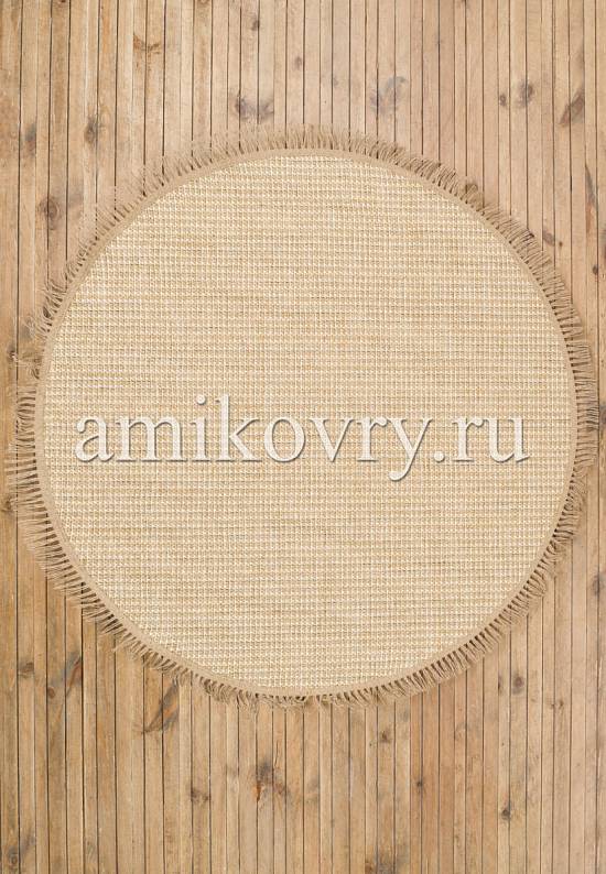 Безворсовый ковер из хлопка BRK 01-Natural Beige