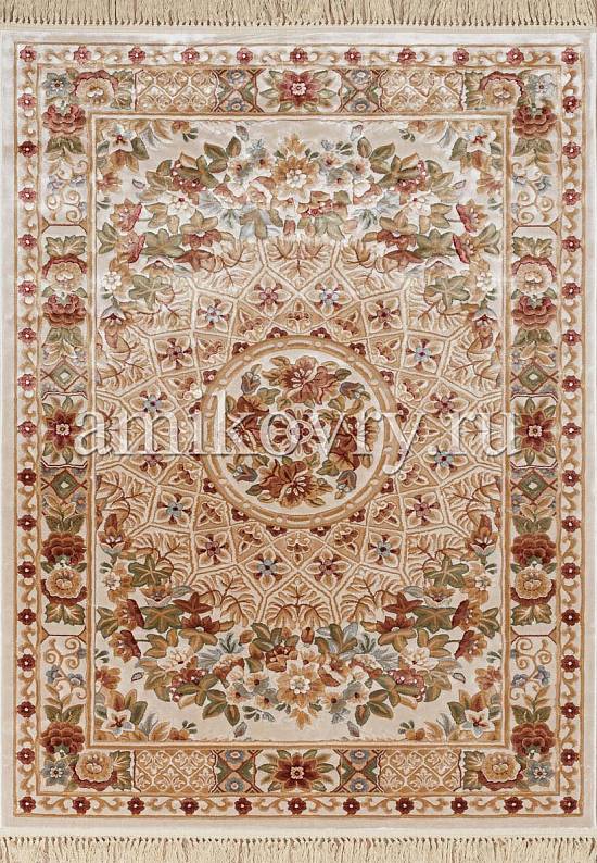 Бельгийский рельефный ковер из вискозы 02C062-Ivory