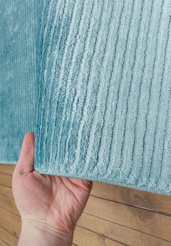 Мягкий вискозный ковер из Турции Plain-Turquoise