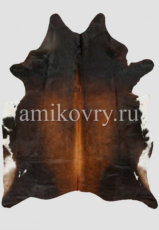 Натуральная шкура коровы Триколор коричневый discount4