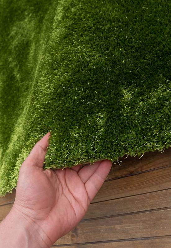 Мягкий ковер с длинным ворсом H55-green