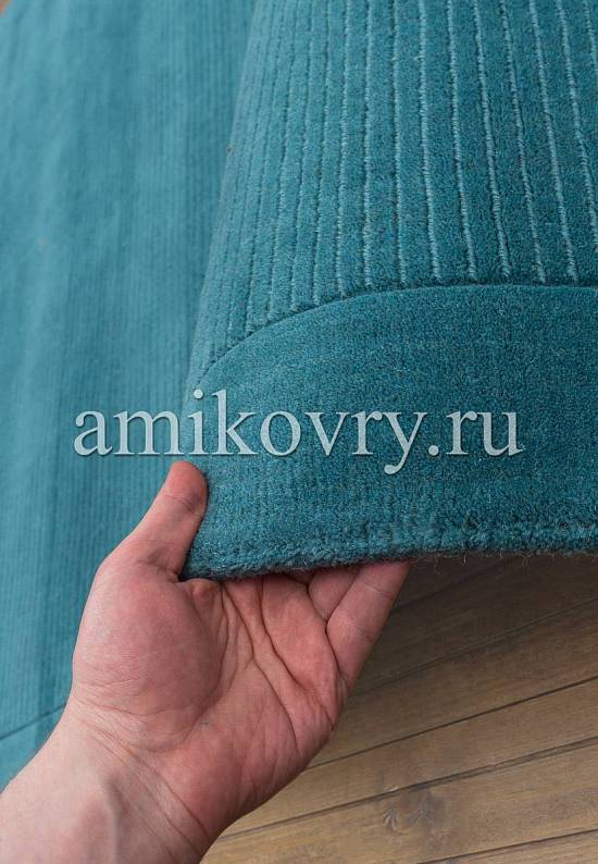 Однотонный шерстяной ковер Teal
