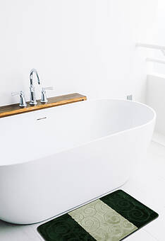 коврик для ванной в интерьере Confetti Bath Maximus Sile 2536 Hunter Green
