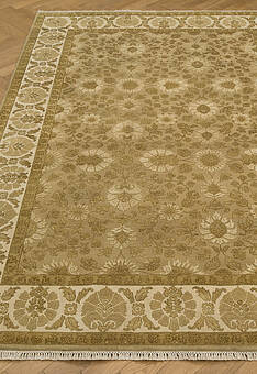ковер в перспективе против ворса Kashan gold 49 Brown Ivory