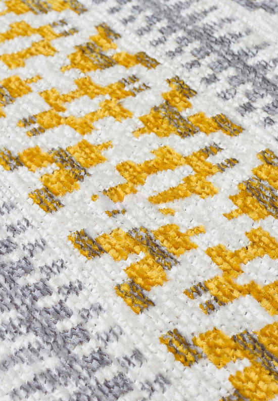 Двусторонний безворсовый ковер NK 09 Grey Yellow