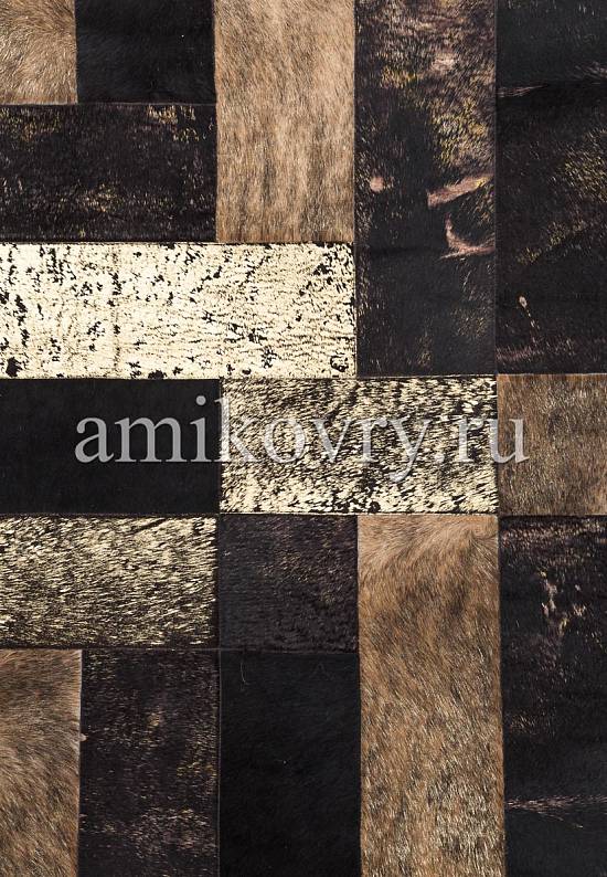 Ковер из натурального меха Gold Patchwork