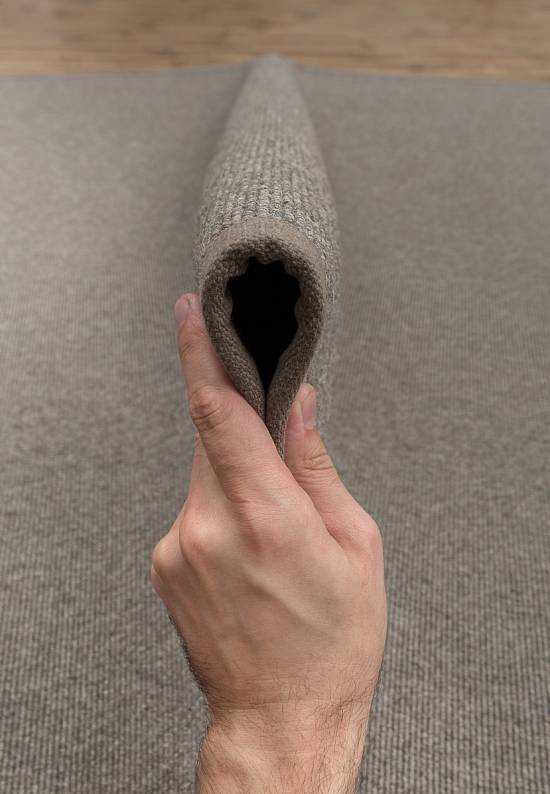 Безворсовый шерстяной ковер Dark Grey