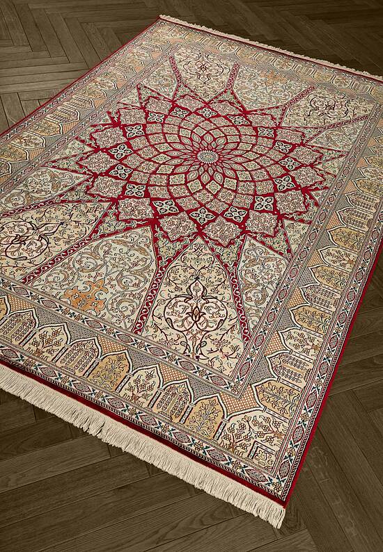 Шелковый ковер ручной работы IIST-GI9ZK25CJ Gumband