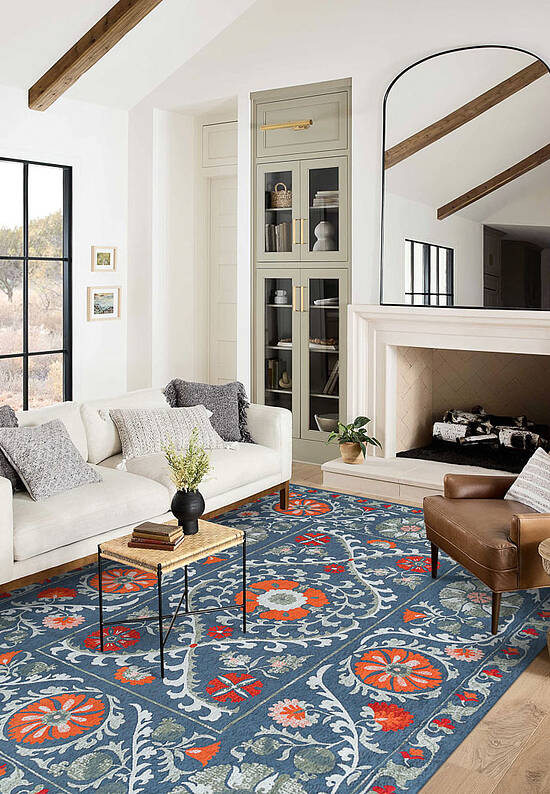 Винтажный безворсовый ковер LM6079-L392