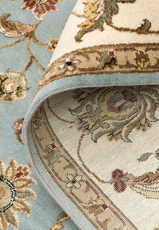 Элитный ковер ручной работы 10/10 RS-03-3-Light Blue/Ivory