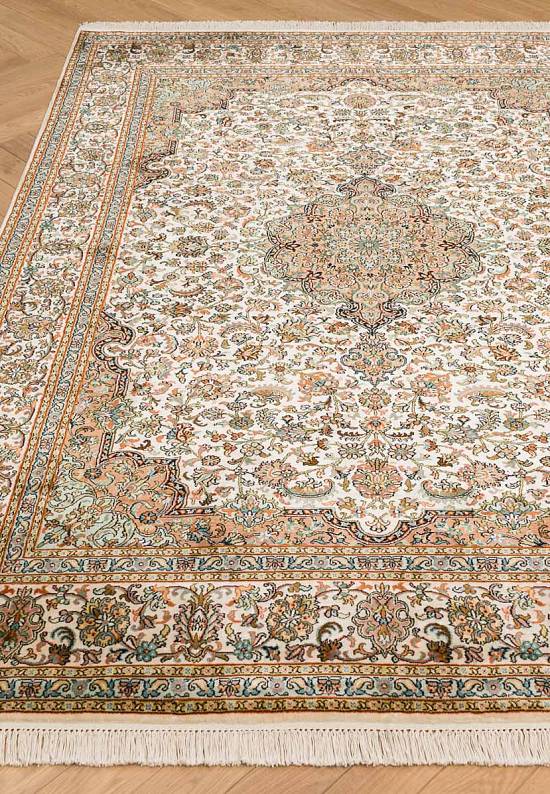 Шелковый ковер ручной работы из Индии 244199-Shiraz beige/rust