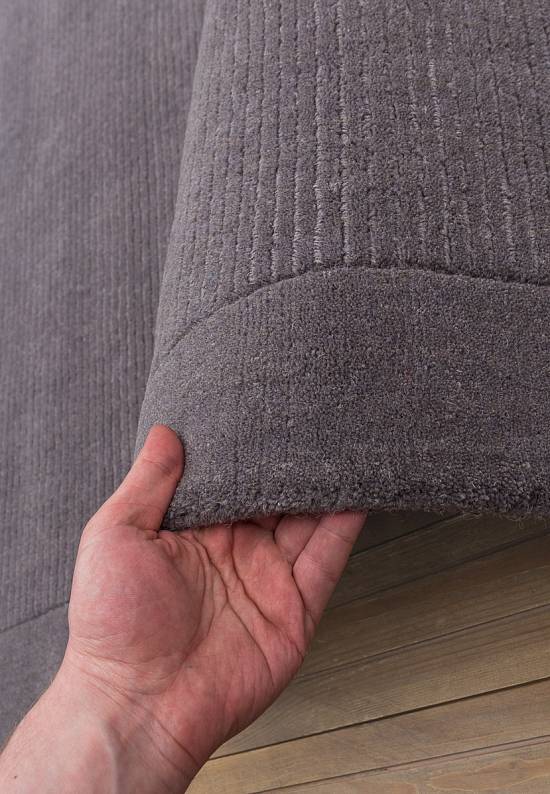 Однотонный шерстяной ковер Grey