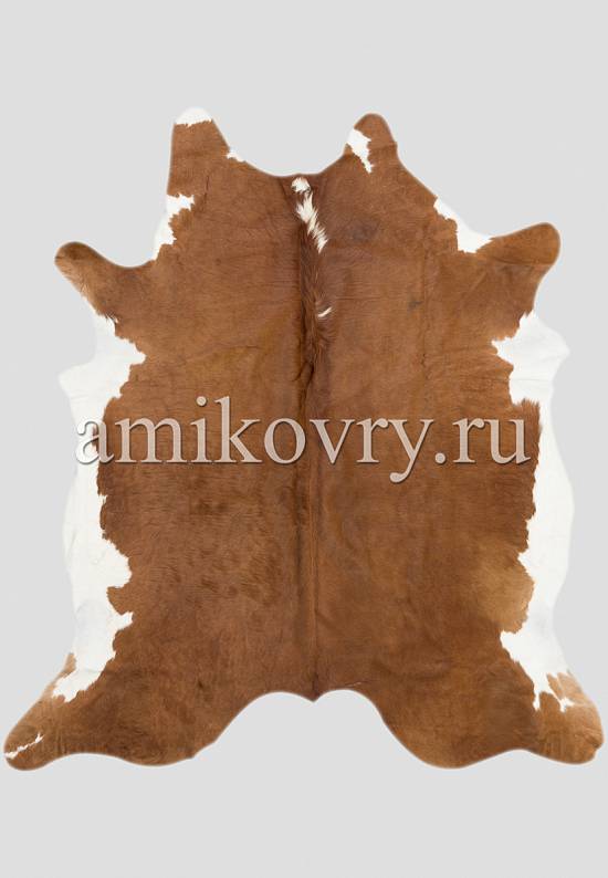 Натуральная шкура коровы Коричнево-белая 5