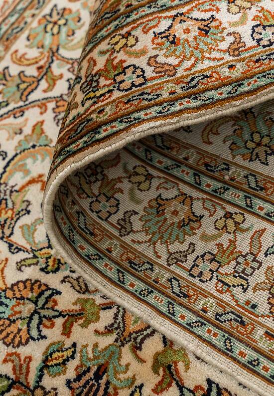 Шелковый ковер ручной работы IIST-GIKZKE5C9 Kashan Cream