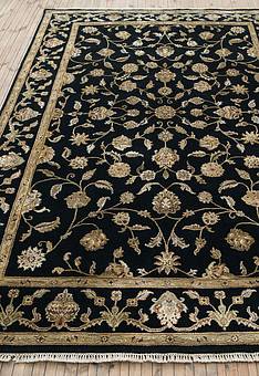 ковер в перспективе против ворса Kashan gold Black