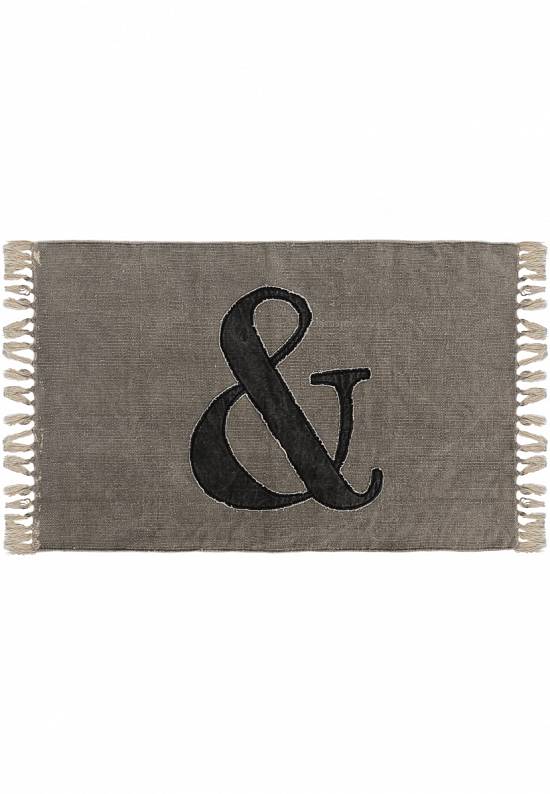 Безворсовый ковер из хлопка JHC-21 grey-black & patch