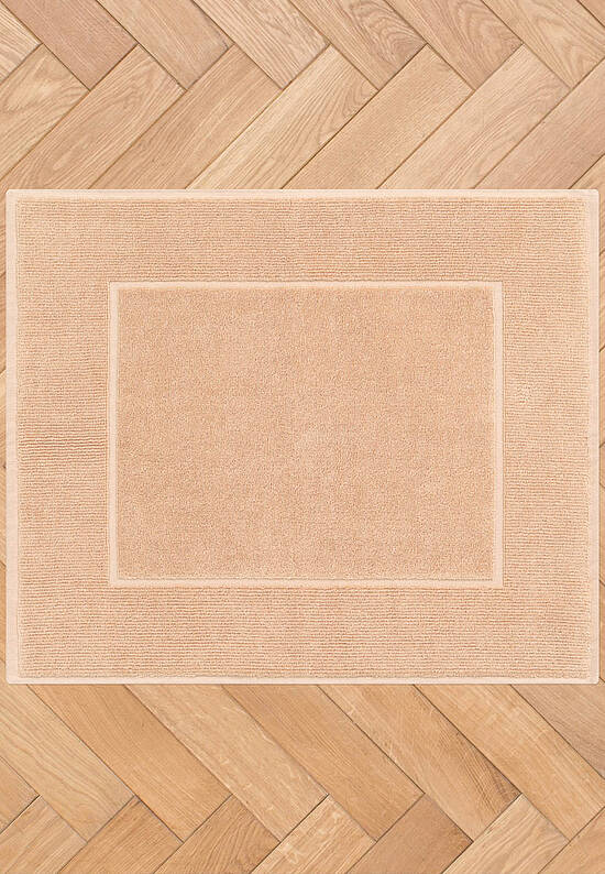 Бежевый коврик для ванной из хлопка Beige