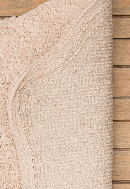 Бежевый коврик для ванной из хлопка Cloud-Beige