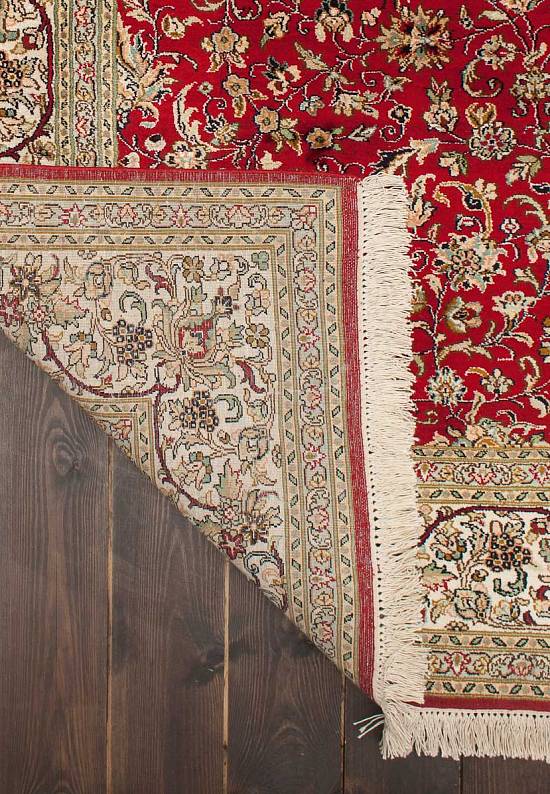 Шелковый ковер ручной работы из Индии 244003-Afshar red/beige