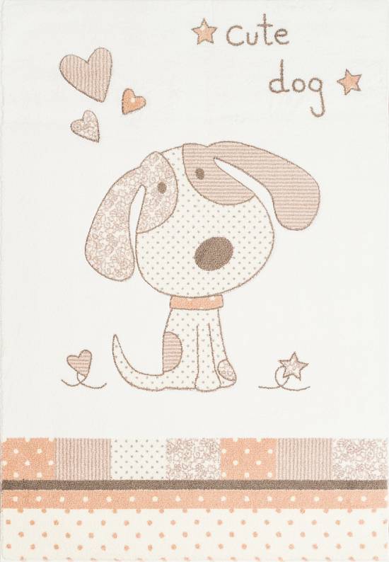 Детский ковер с ворсом Cute Dog 01 Beige