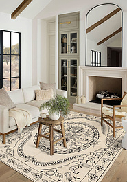безворсовый ковер в интерьере Art Rugs Kilim Addis Ababa Black