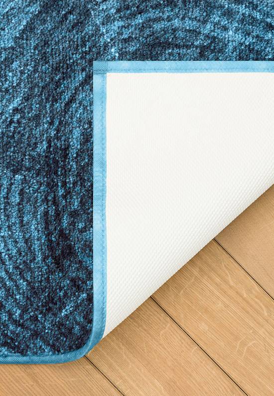 Синий коврик для ванной Timber 01 Blue