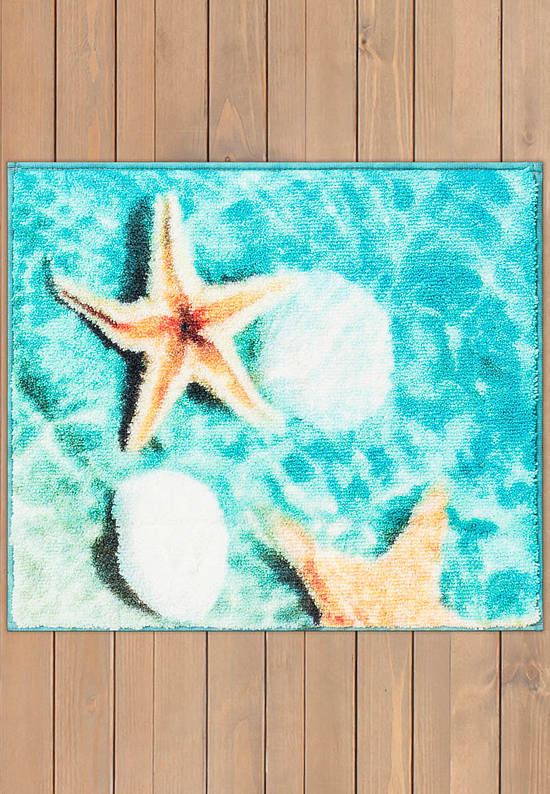 Бирюзовый коврик для ванной  Seaside 01 Turquoise