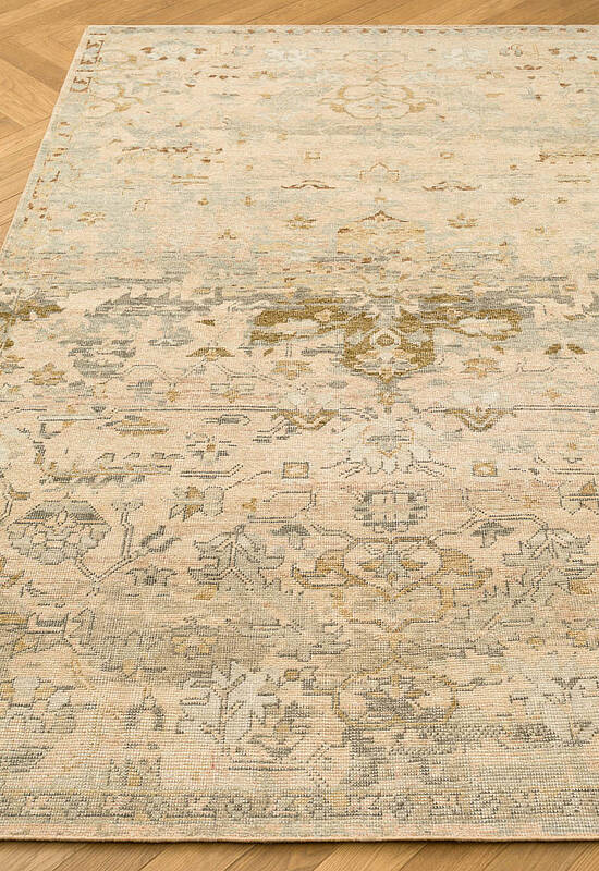 безворсовый ковер в перспективе Eden Peach Taupe