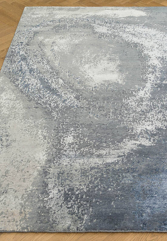 Индийский ковер ручной работы 2135-2 Blue/Grey