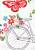 Коврик для ванной в стиле прованс Flower Basket 01 White