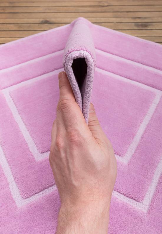Сиреневый коврик для ванной из хлопка Ekose-Violet