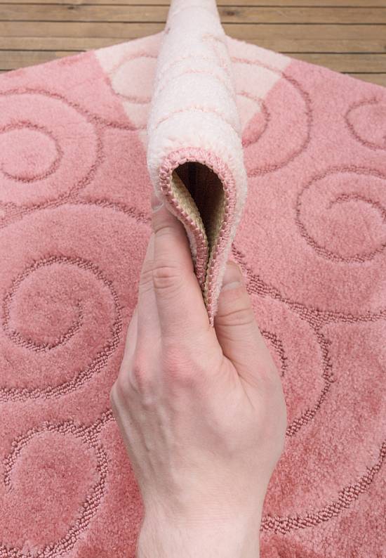 Розовый комплект ковриков для ванной и туалета Sile 2580 Dusty Rose PS