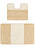Бежевый комплект ковриков для ванной комнаты и туалета Sile 2540 Beige PS