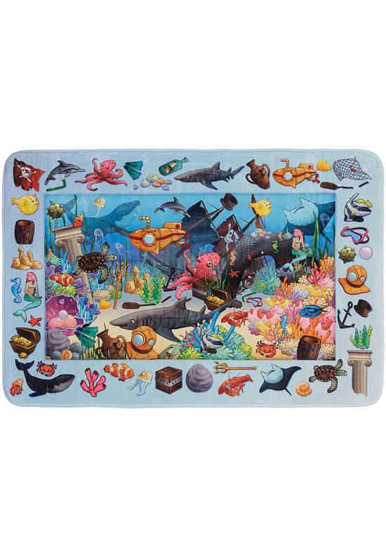 Детский мягкий игровой коврик Fond marin decouverte