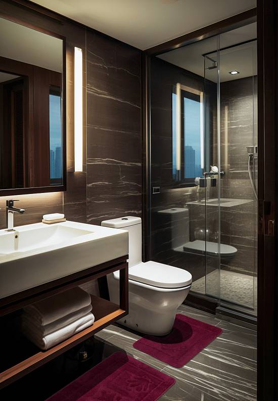 Бордово-фиолетовый комплект ковриков для ванной и туалета Maritime-2 2576 Aubergine BQ
