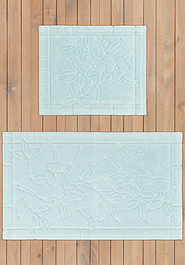 дизайн комплекта ковриков для ванной Confetti Bath Cotton Pedina 02 Mint Green