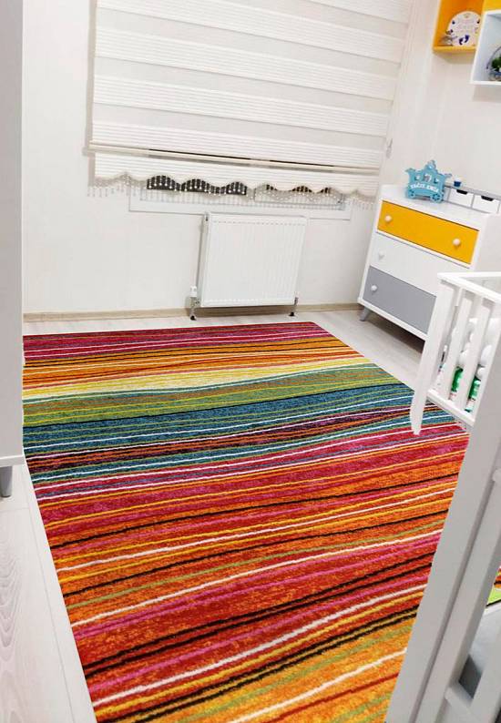 Недорогой синтетический ковер 2773-Multicolor