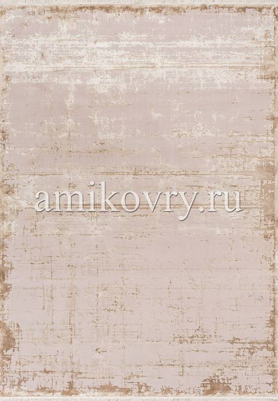 Ковер из шерсти с вискозой и бахромой 613-Beige