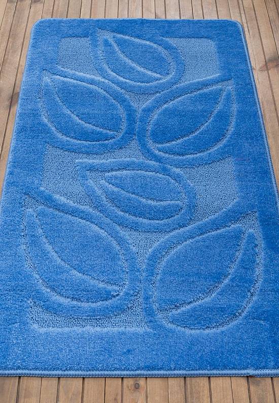 Синий коврик для ванной Flora 2509 Blue