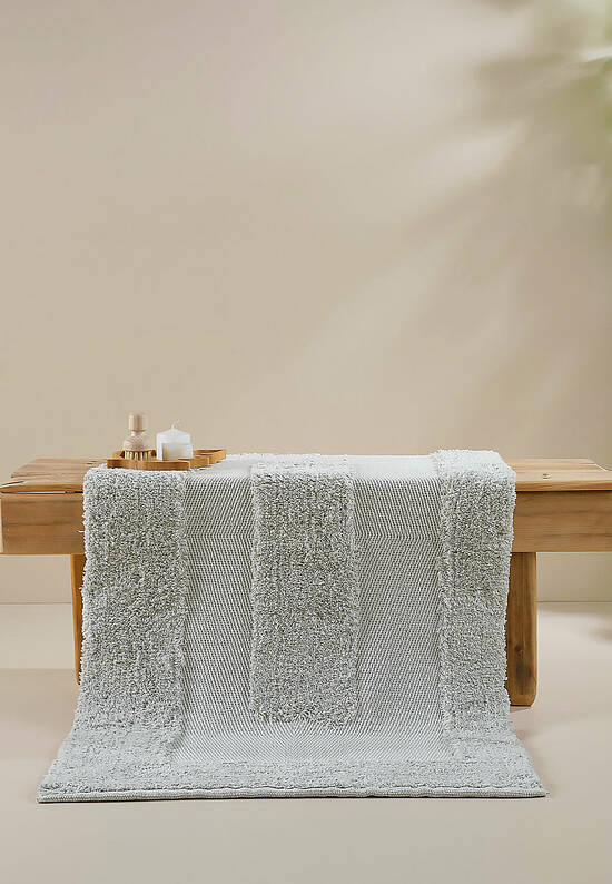 Серый коврик для ванной  Vivian-Blue