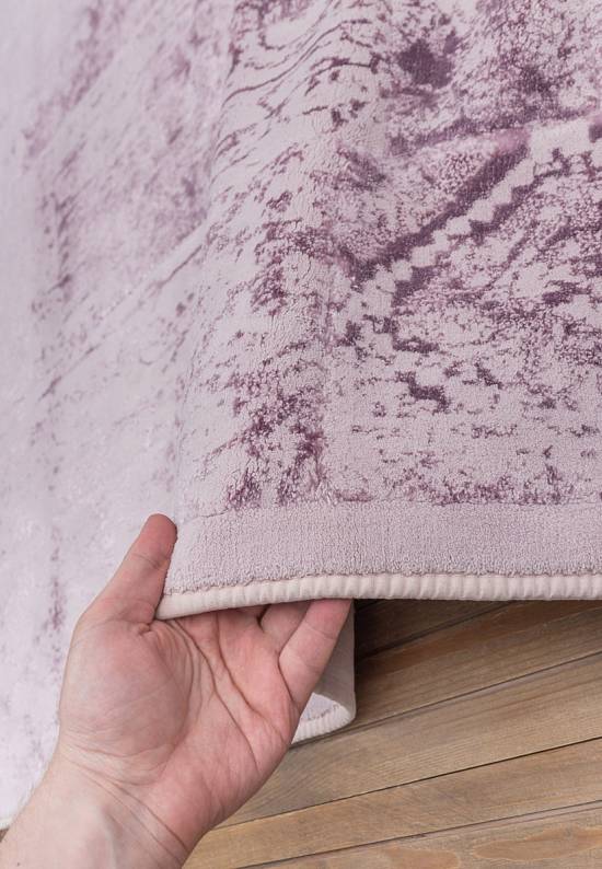 Турецкий ковер из хлопка и вискозы Patchwork L.Damson
